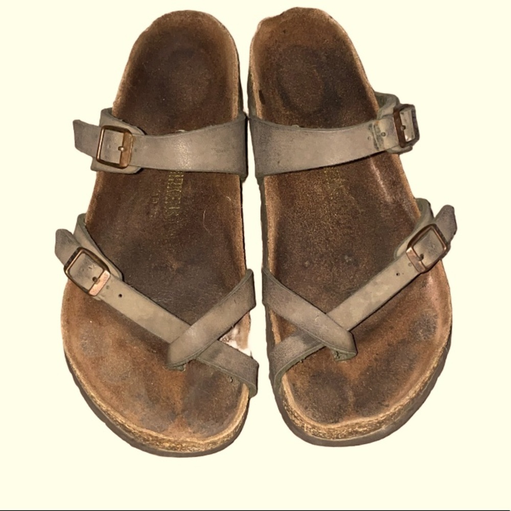 Birkenstock Mayari Straps Slip on Leather Sandals Women's Shoes Sz 9